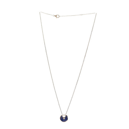 Cartier 18K Yellow Gold Diamond Lapis Lazuli XS Amulette de Pendant Necklace 3 of 7