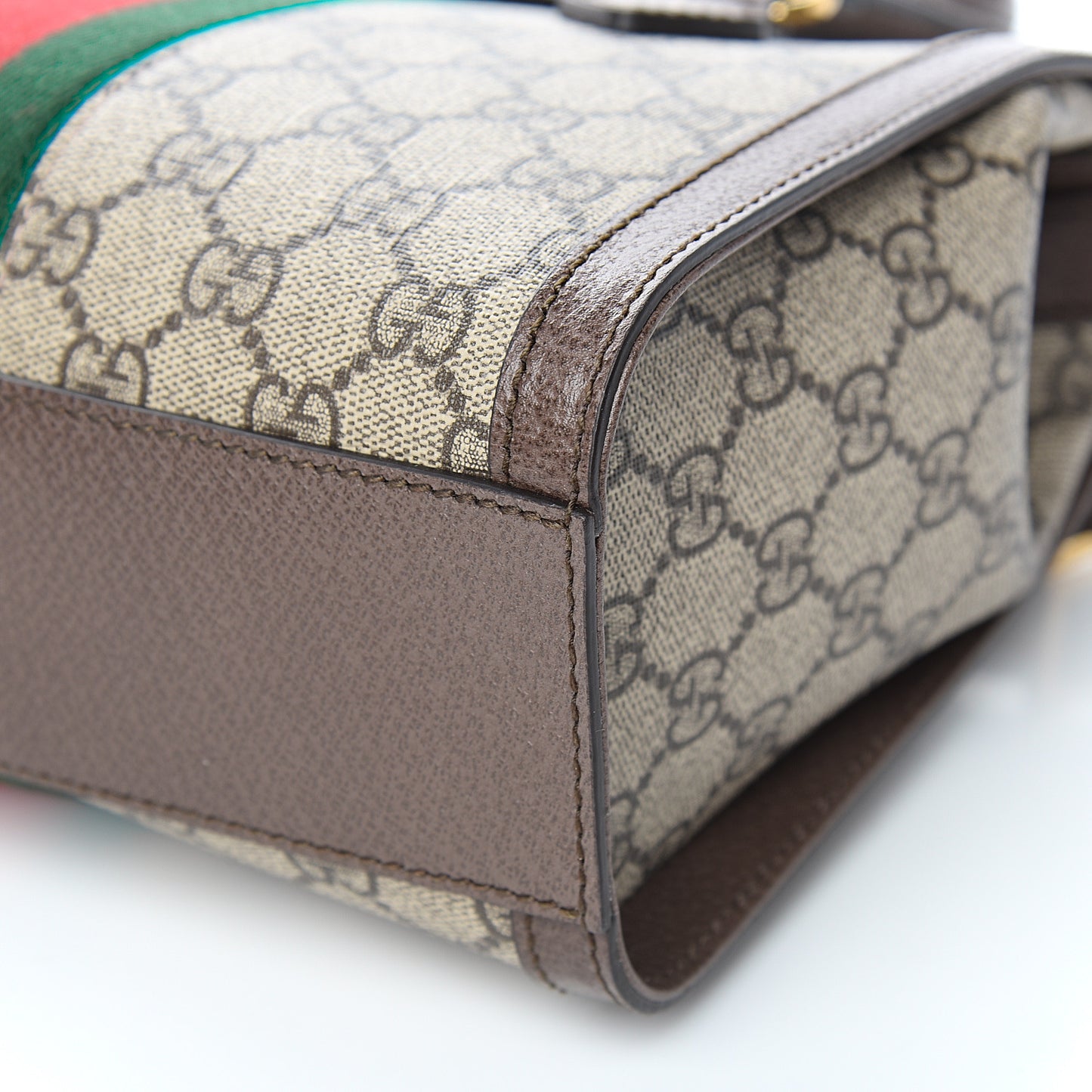 GG Supreme Monogram Small Ophidia Tote Bag Brown