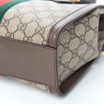 Gucci GG Supreme Monogram Small Ophidia Tote Bag Brown 8 of 9