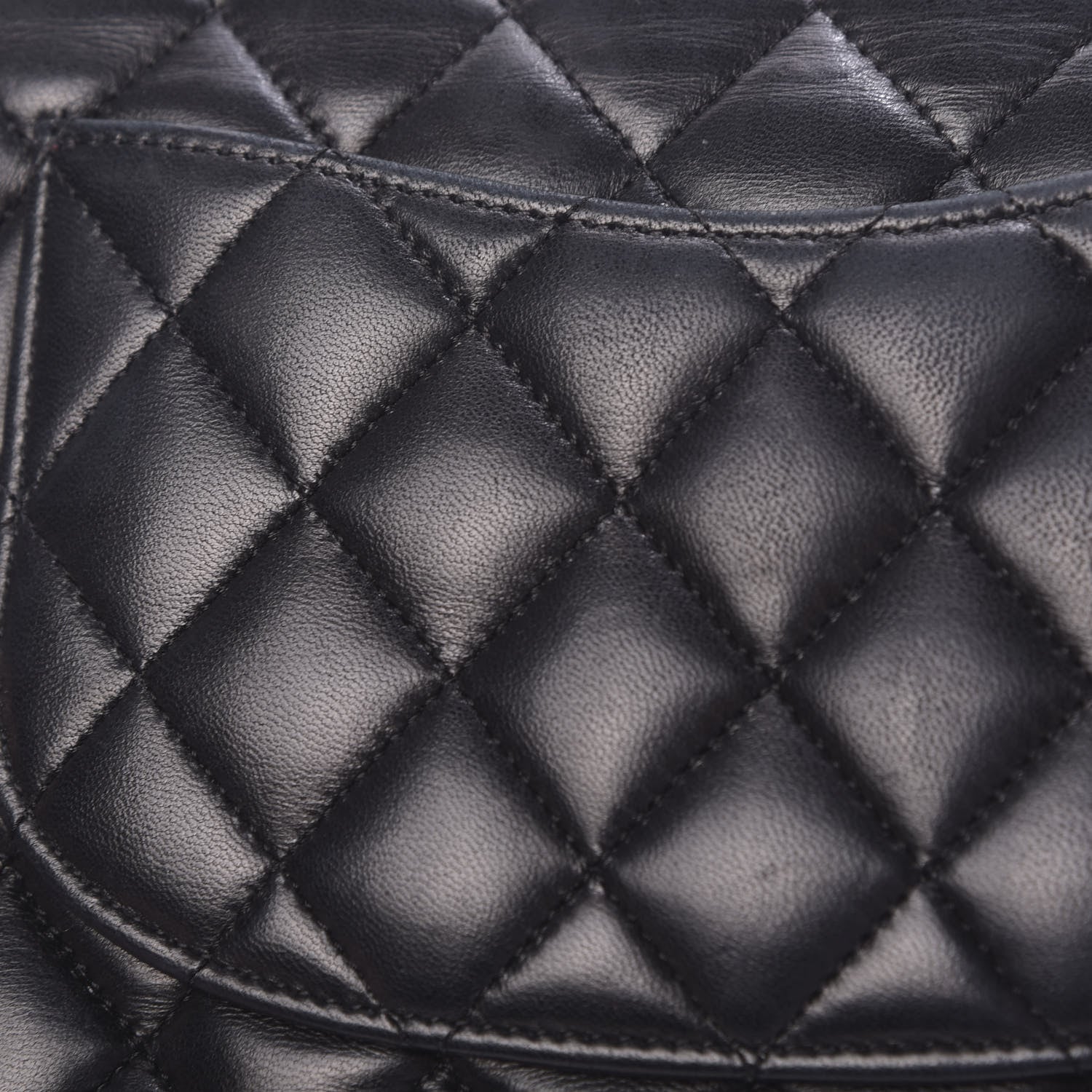 Chanel Lambskin Quilted Medium Double Flap Black 14 of 17