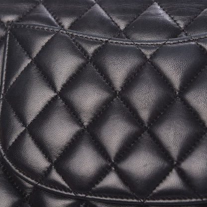 Chanel Lambskin Quilted Medium Double Flap Black 14 of 17