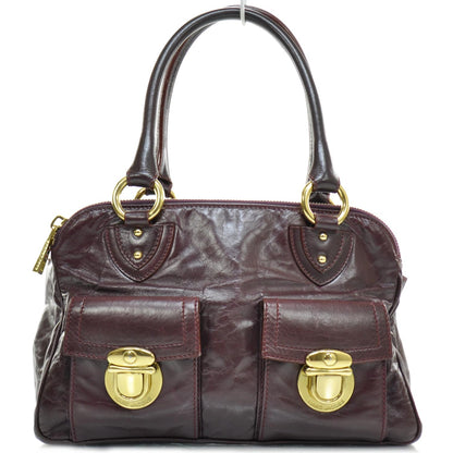 Marc Jacobs Leather Blake Satchel Plum 1 of 11
