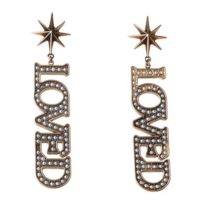 Gucci Pearl Loved Earrings Aged Gold 1 of 8