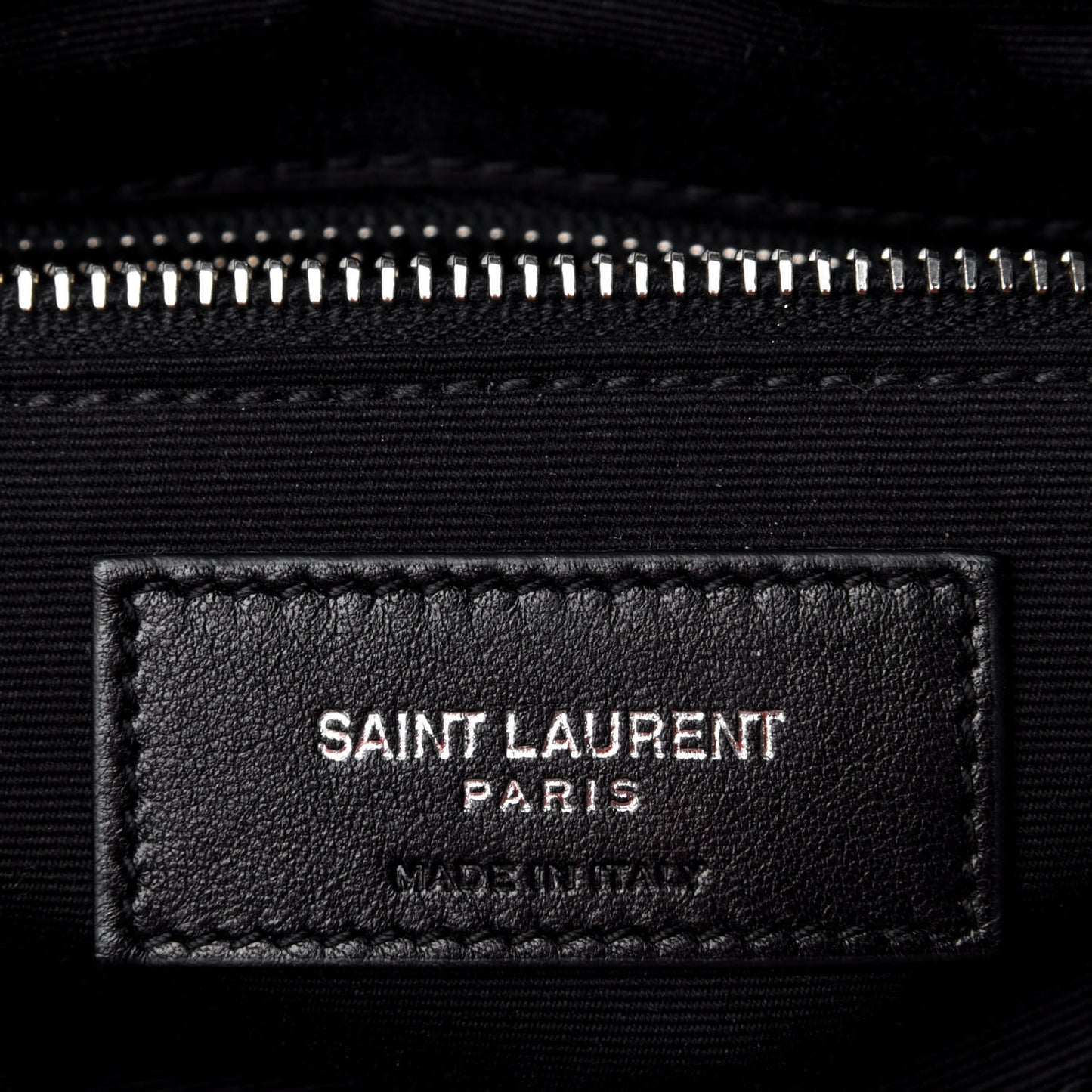 Calfskin Y Quilted Monogram Medium Loulou Chain Satchel Black