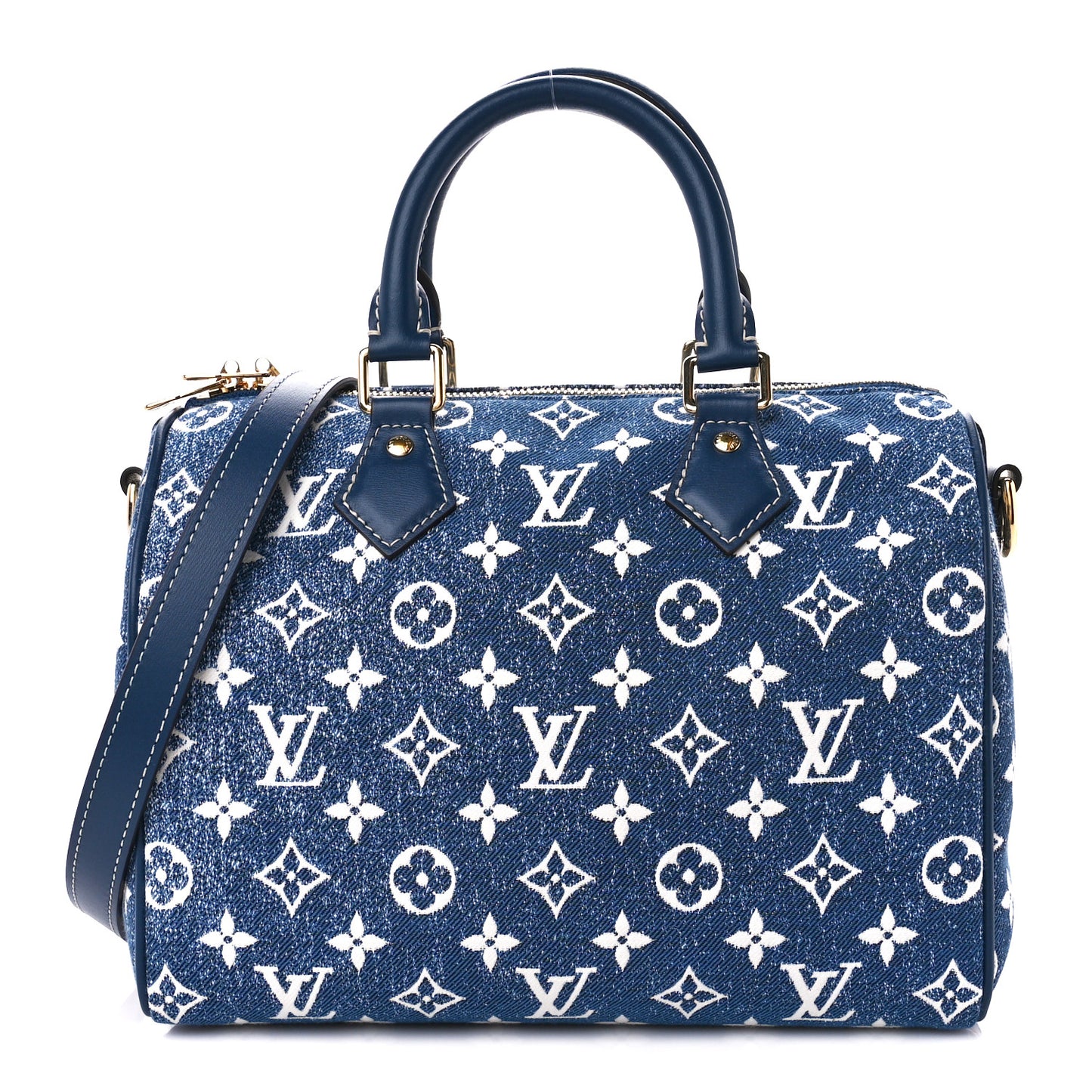 Monogram Jacquard Denim Speedy Bandouliere 25 Bleu