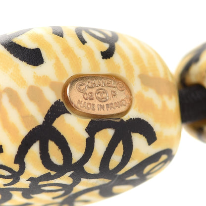 Chanel Beaded Rue Cambon CC Bracelet Yellow Black 4 of 4
