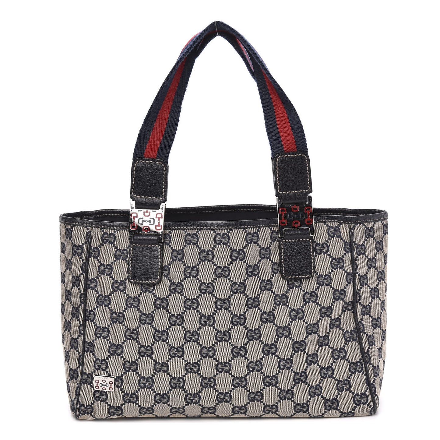 GG Monogram Web Pop Tote Navy