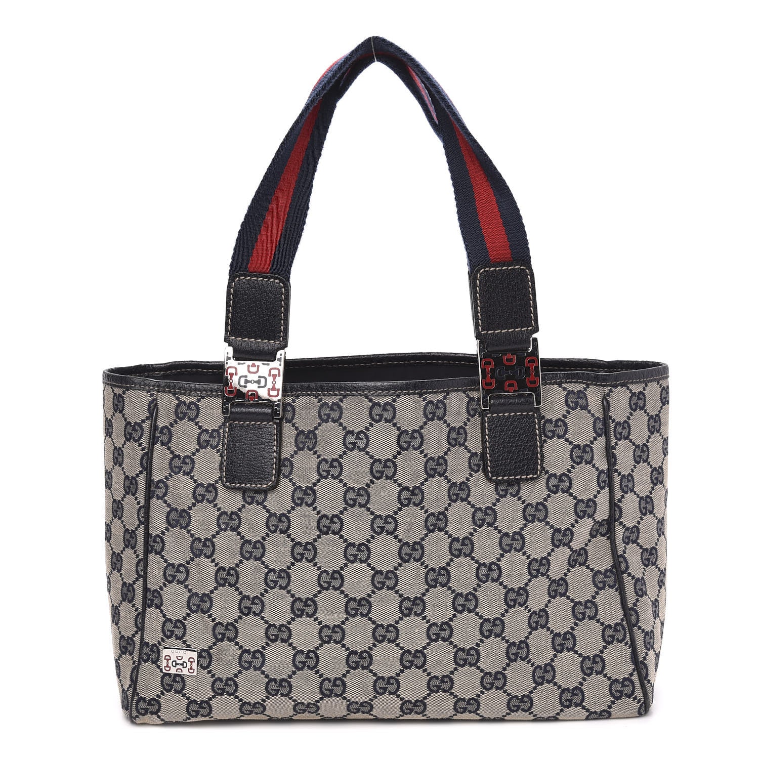 Gucci GG Monogram Web Pop Tote Navy 1 of 9
