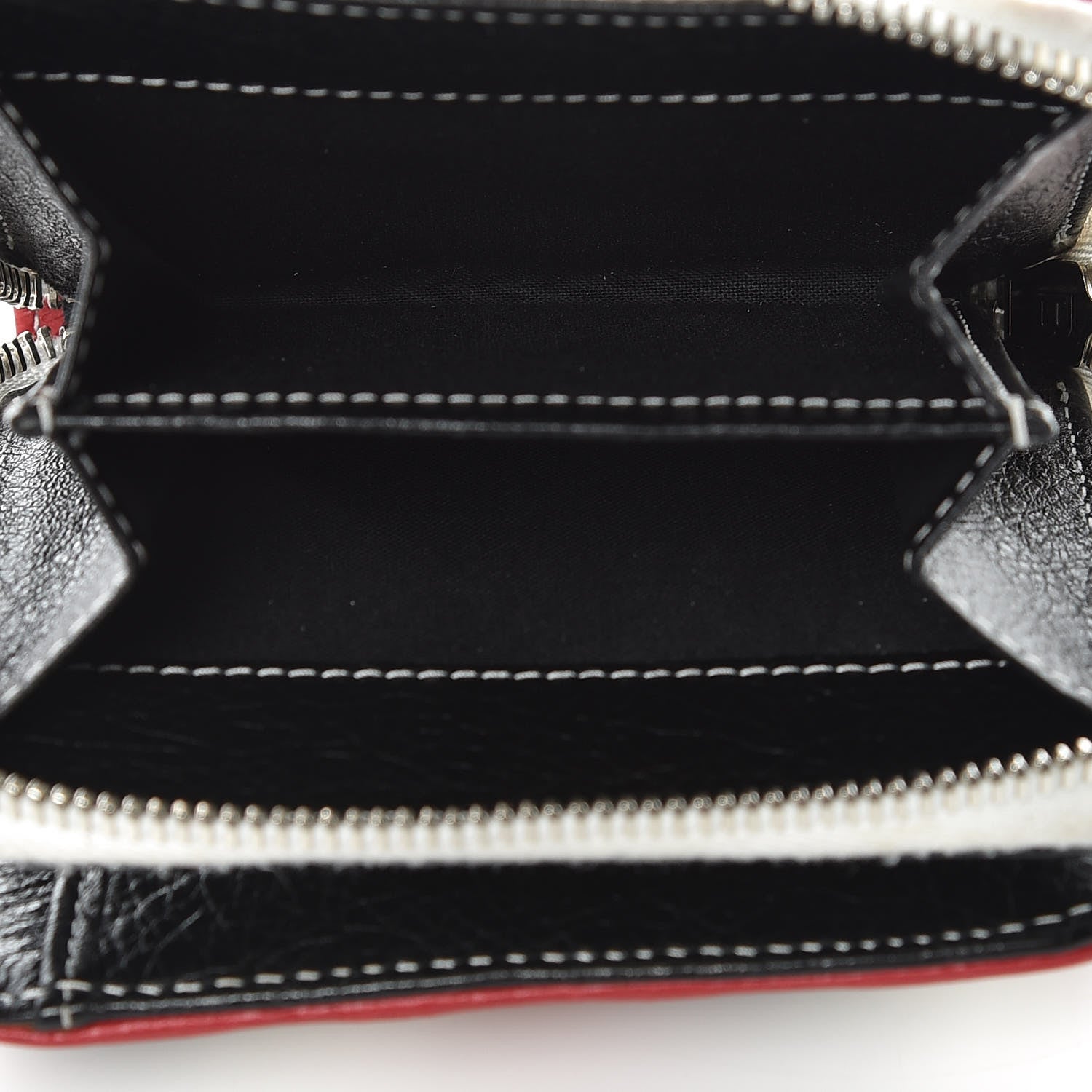 Balenciaga Agneau Arena Multicolore Bazar Billfold Zip Around Wallet Red Multicolor 7 of 10