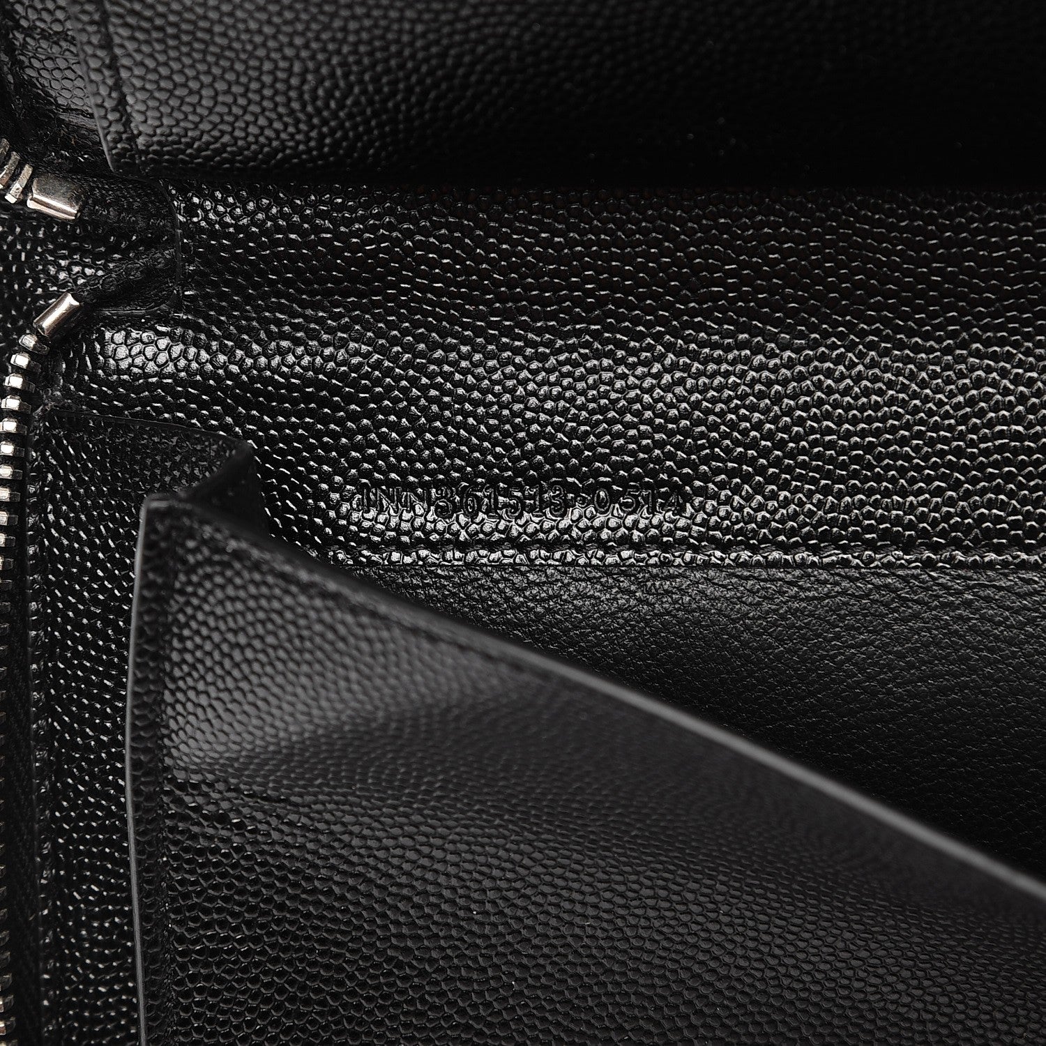 Saint Laurent Grain De Poudre Studded Zip Around Wallet Black 7 of 8