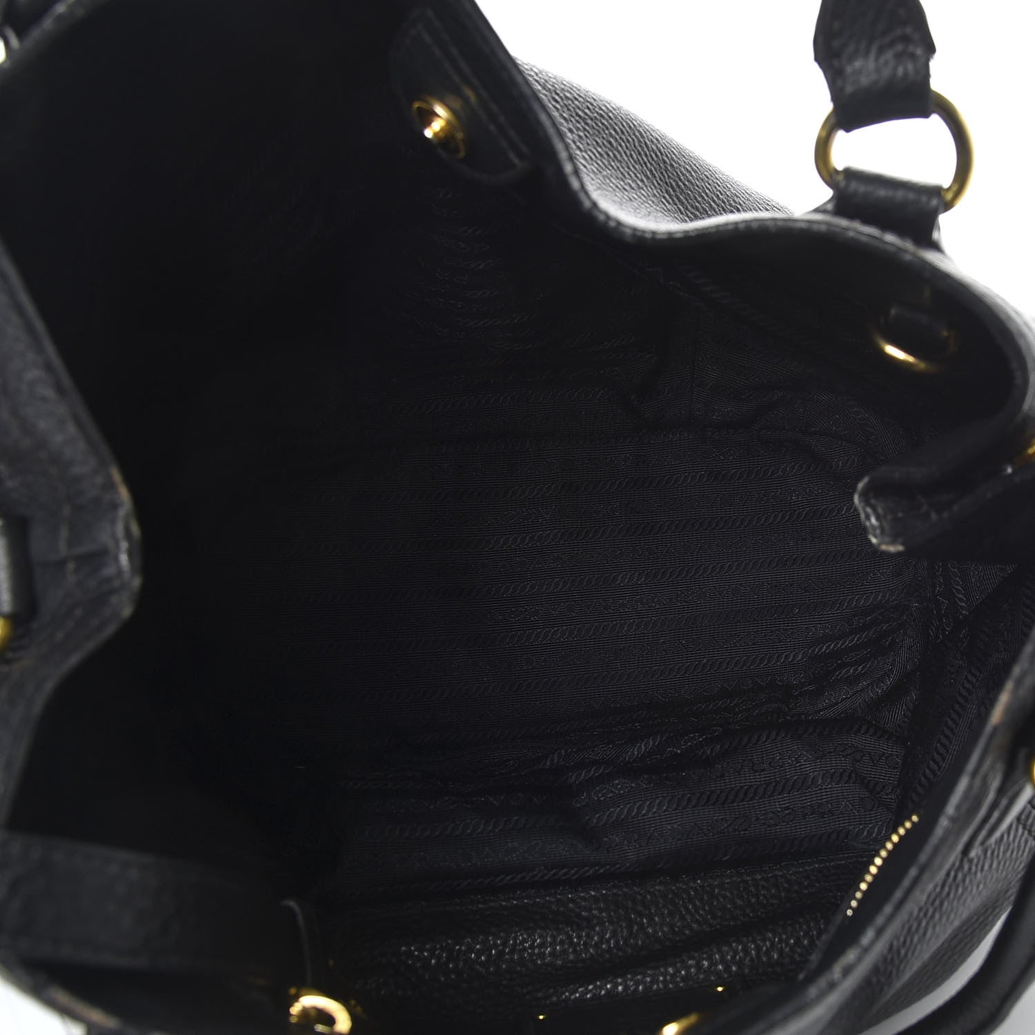 Prada Vitello Daino Shoulder Bag Black 5 of 9