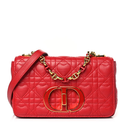 Christian Dior Calfskin Cannage Dioramour Small Caro Bag Bright Red 1 of 10