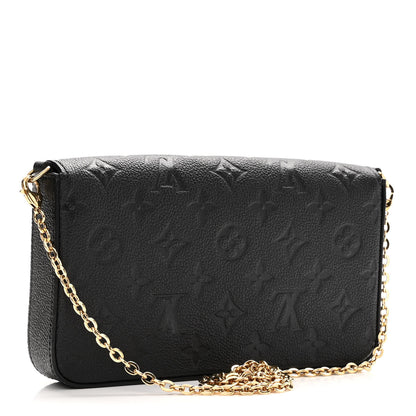 Louis Vuitton Empreinte Pochette Felicie Chain Wallet Black 4 of 9