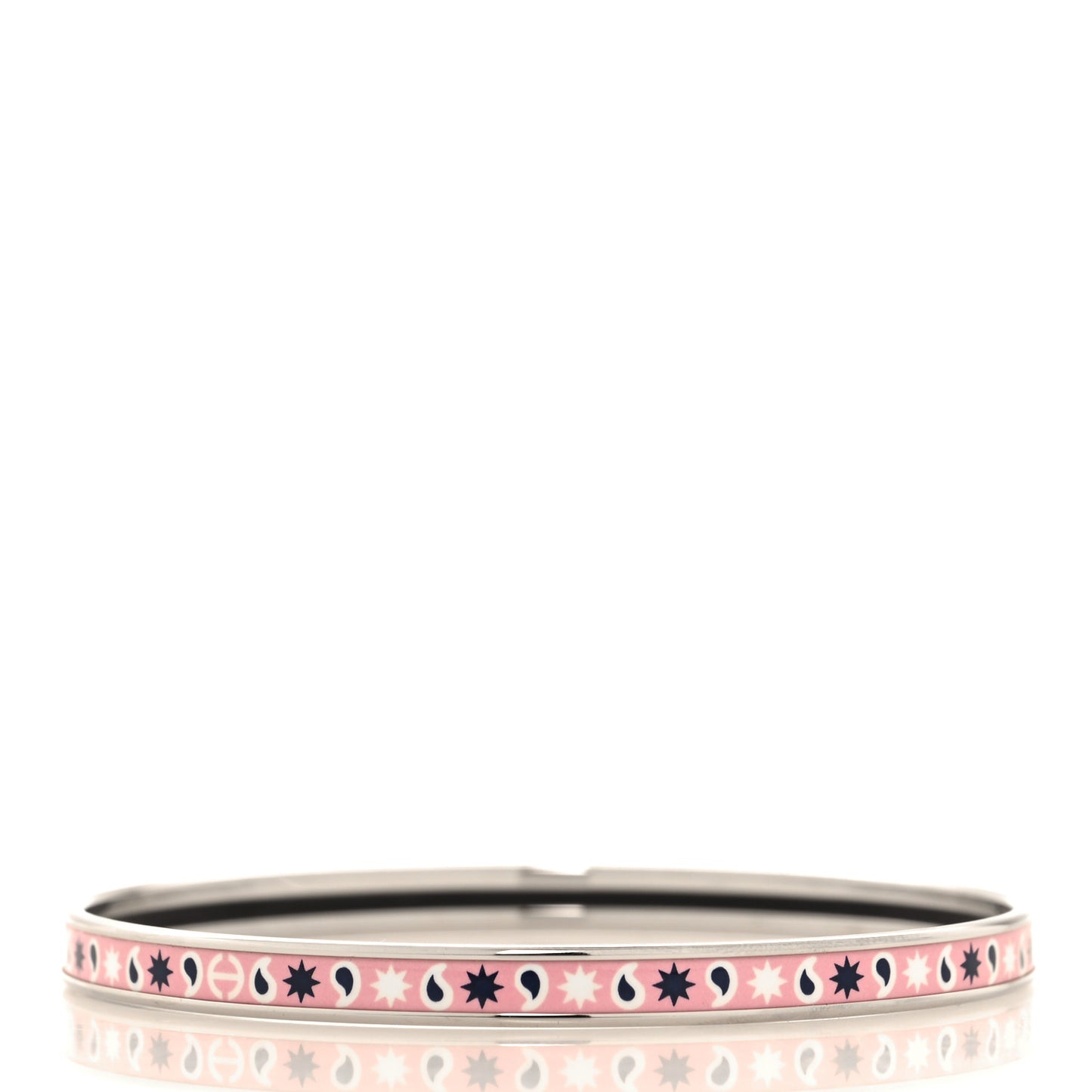 Enamel Printed Extra Narrow Bandana Bangle 70 Rose Fever