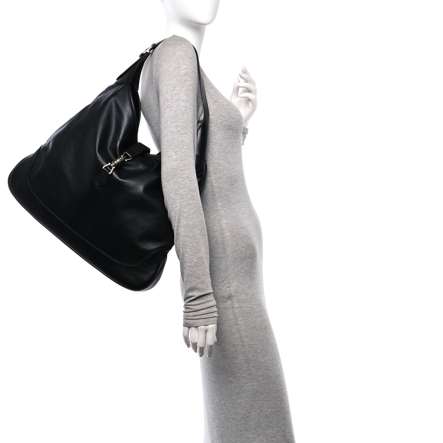 Calfskin Large Jackie 1961 Shoulder Bag Black