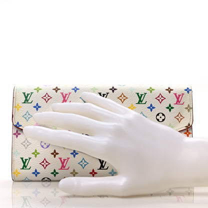 Louis Vuitton Monogram Multicolor Sarah Wallet NM White Litchi 2 of 7