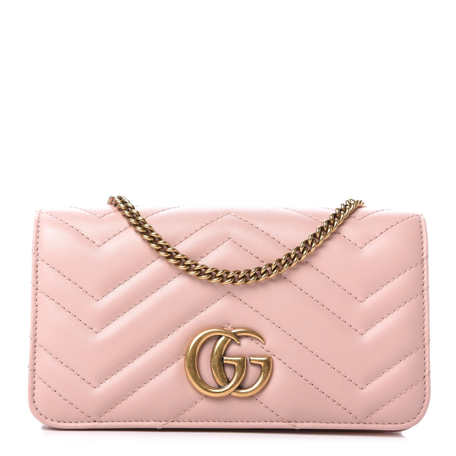 Gucci Calfskin Matelasse GG Marmont Mini Bag Perfect Pink 1 of 10