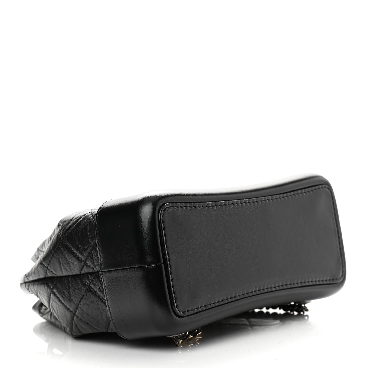 Aged Calfskin Quilted Small Gabrielle Backpack Black