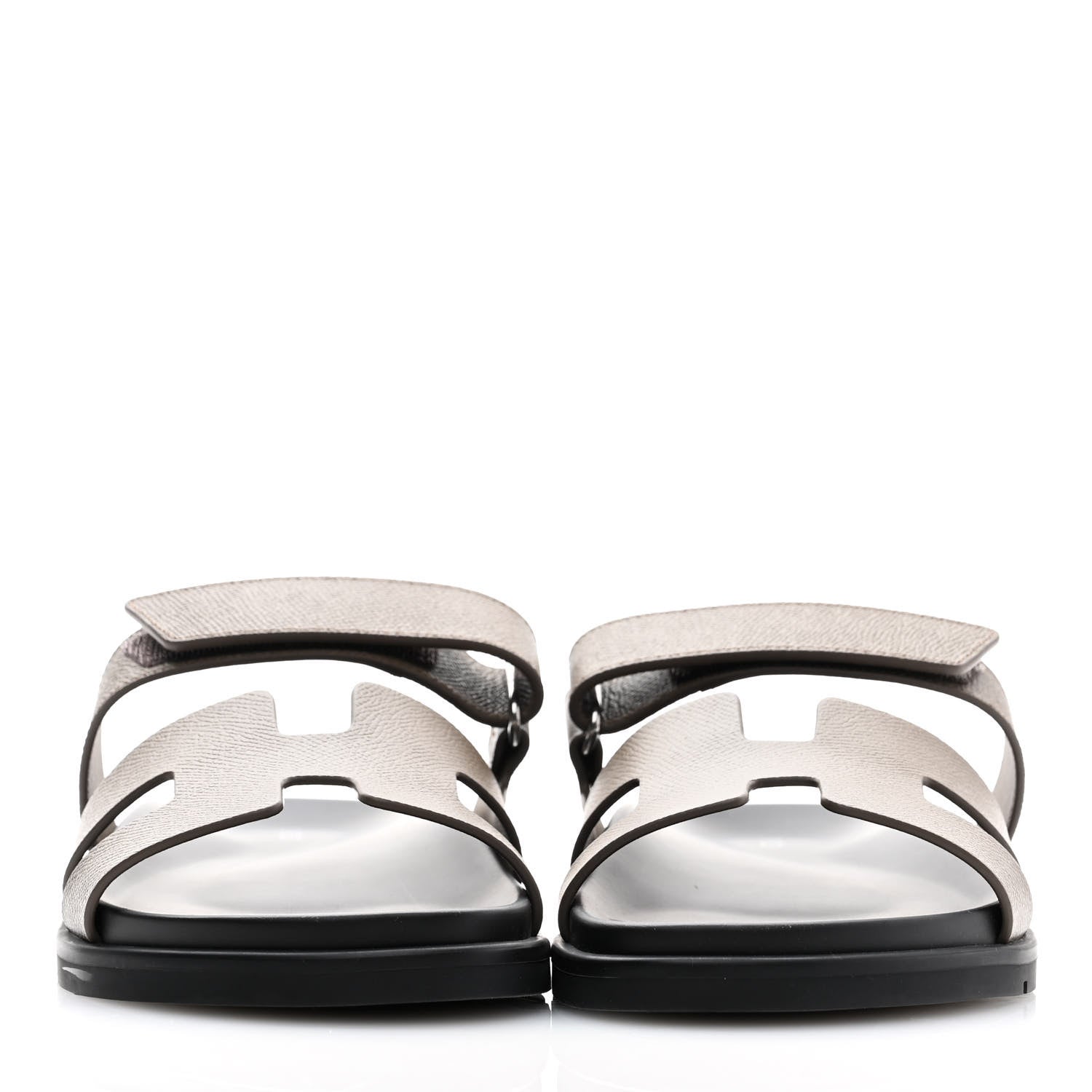 Hermes Epsom Womens Chypre Sandals 39 Etoupe 2 of 8