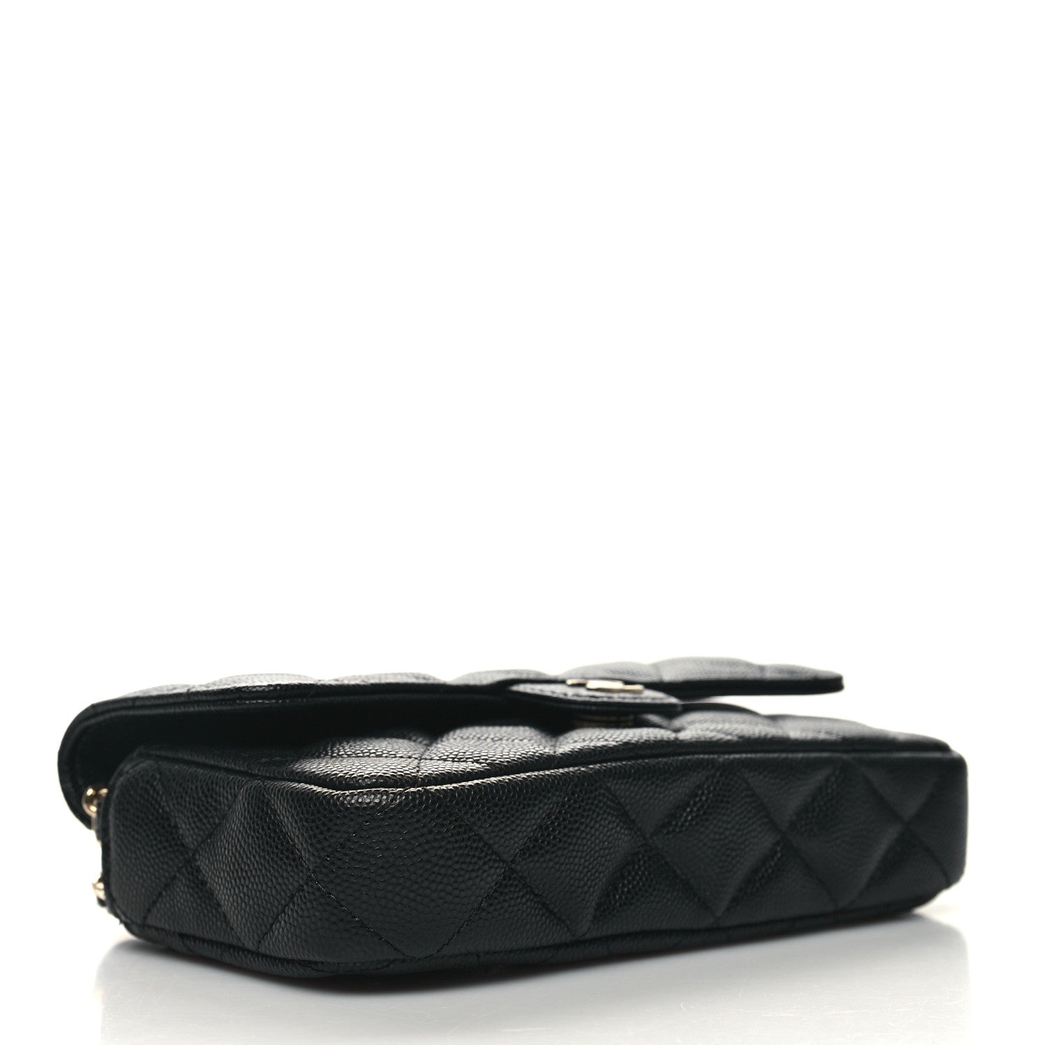 Chanel Caviar Quilted Flap Phone Holder With Chain Black 4 of 11