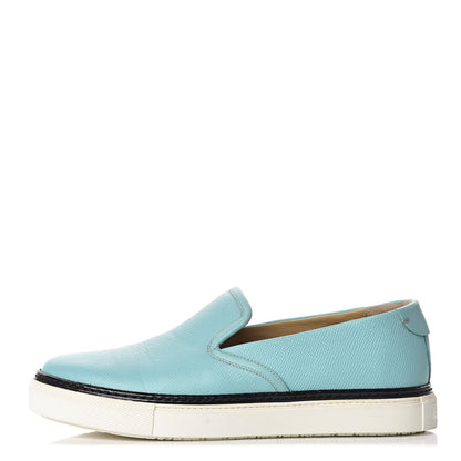 Hermes Epsom Mens Kick Sneakers 37 Bleu Atoll 1 of 10