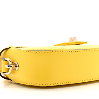 Gucci Calfskin Monogram Mini Moon Side Shoulder Bag Yellow 9 of 13
