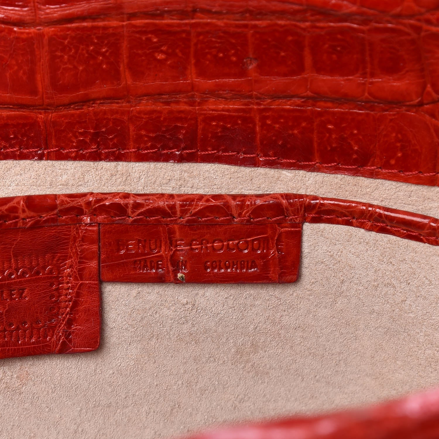 Nancy Gonzalez Crocodile Foldover Clutch Red 7 of 12