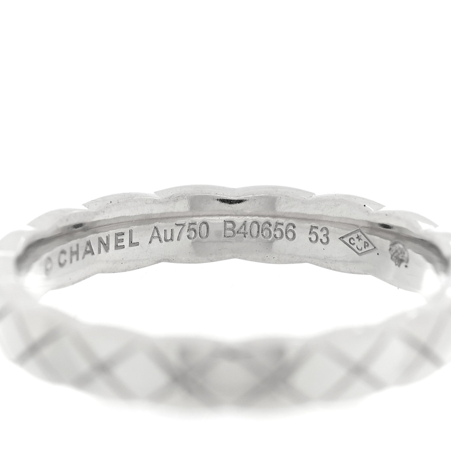 Chanel 18K White Gold Mini Coco Crush Ring 53 6.5 4 of 5