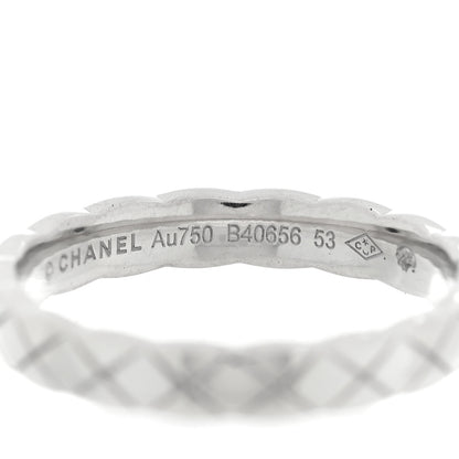 Chanel 18K White Gold Mini Coco Crush Ring 53 6.5 4 of 5