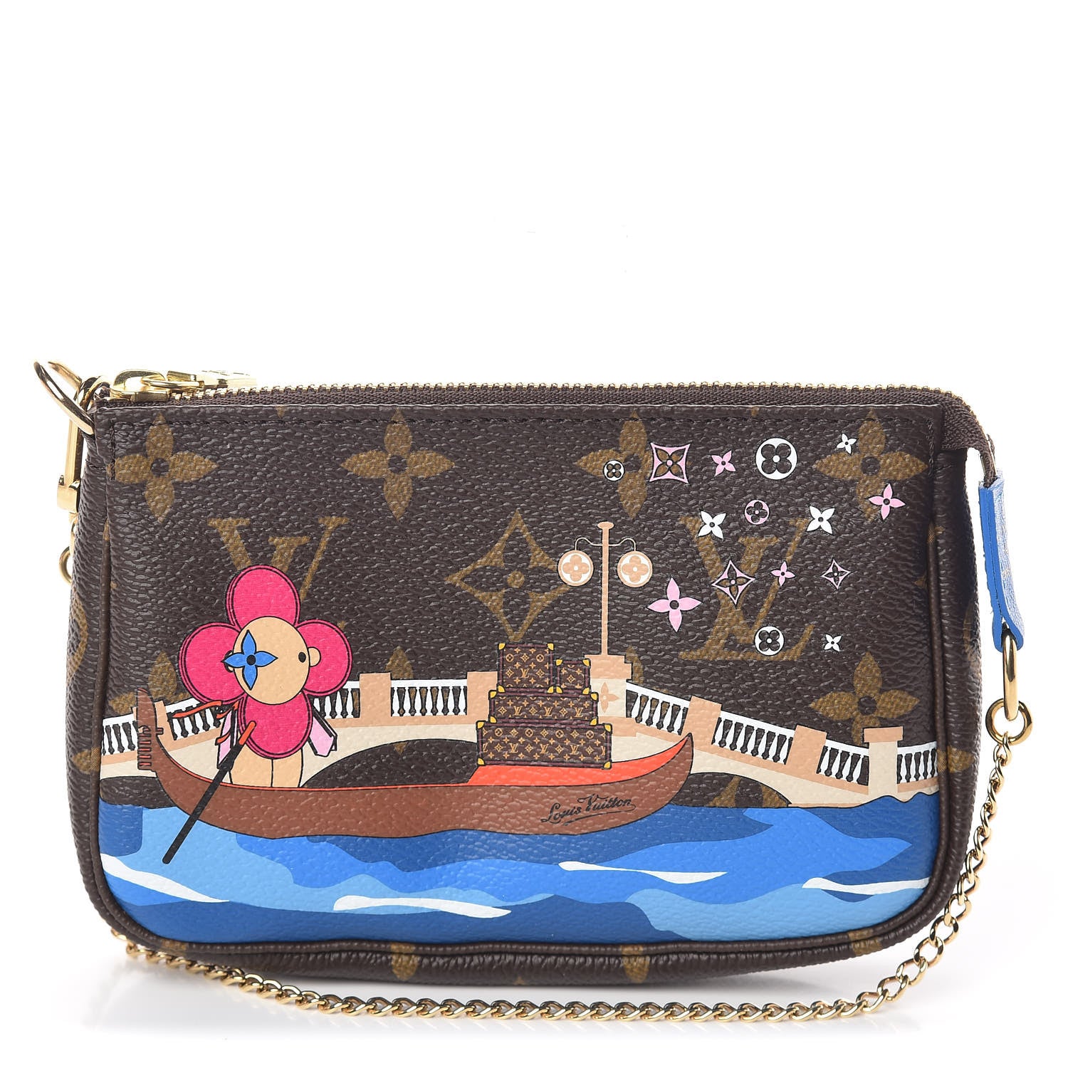 Louis Vuitton Monogram 2019 Christmas Animation Mini Venice Pochette Accessories Blue 1 of 8