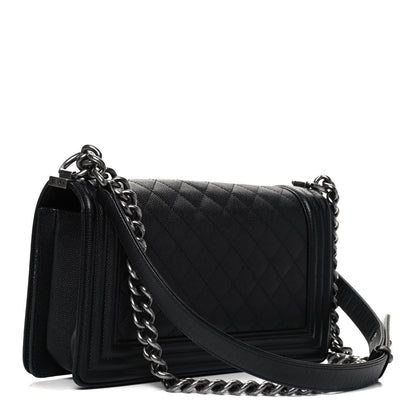 Chanel Caviar Quilted Medium Boy Flap Black 3 of 9