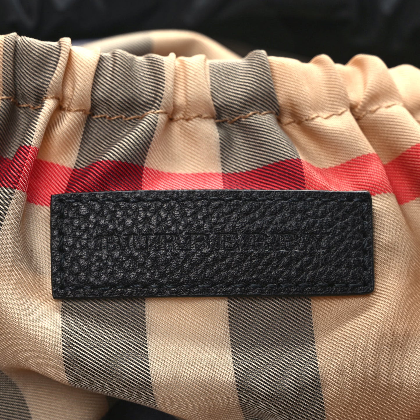 Nylon Grained Calfskin Watson Diaper Bag Black