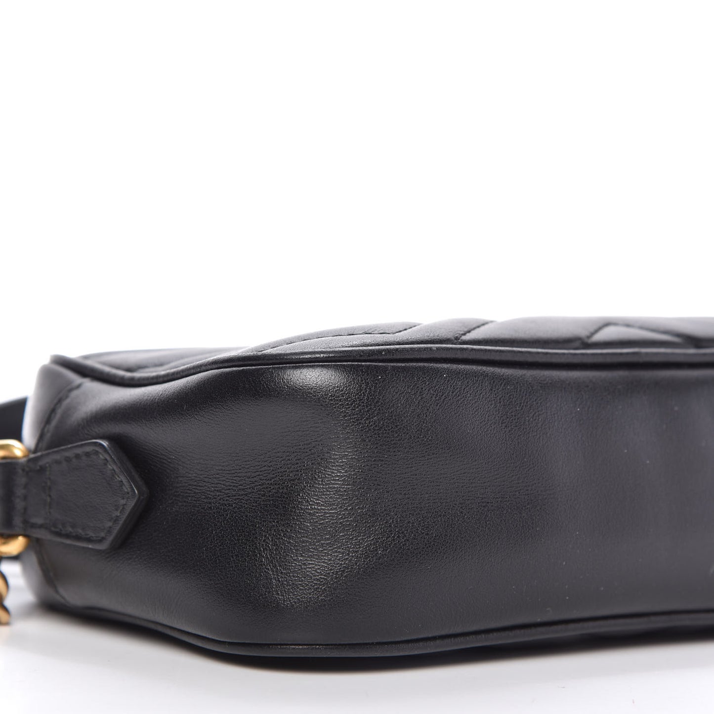 Calfskin Matelasse Mini GG Marmont Chain Shoulder Bag Black