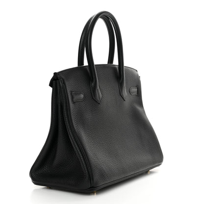 Hermes Taurillon Clemence Birkin 30 Black 3 of 12