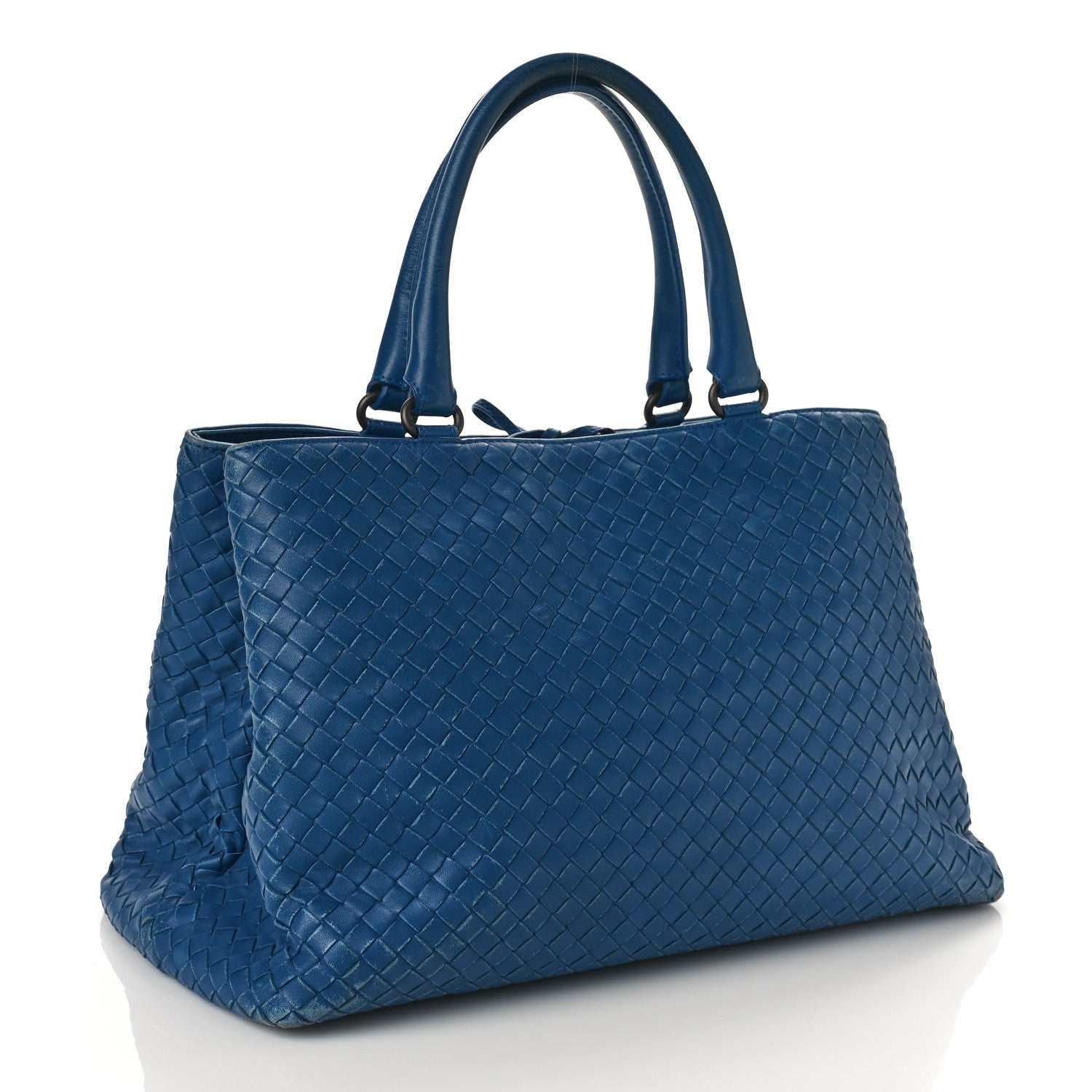 Bottega Veneta Nappa Intrecciato Milano Tote Blue 3 of 15