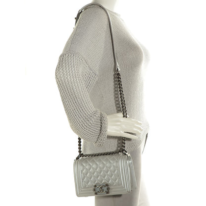 Chanel Calfskin Quilted Small Boy Flap Silver 2 of 8