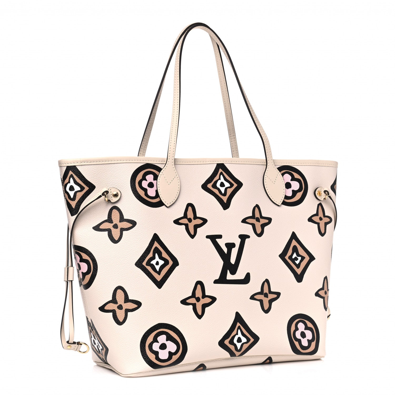 Louis Vuitton Monogram Giant Wild At Heart Neverfull MM Creme 2 of 4