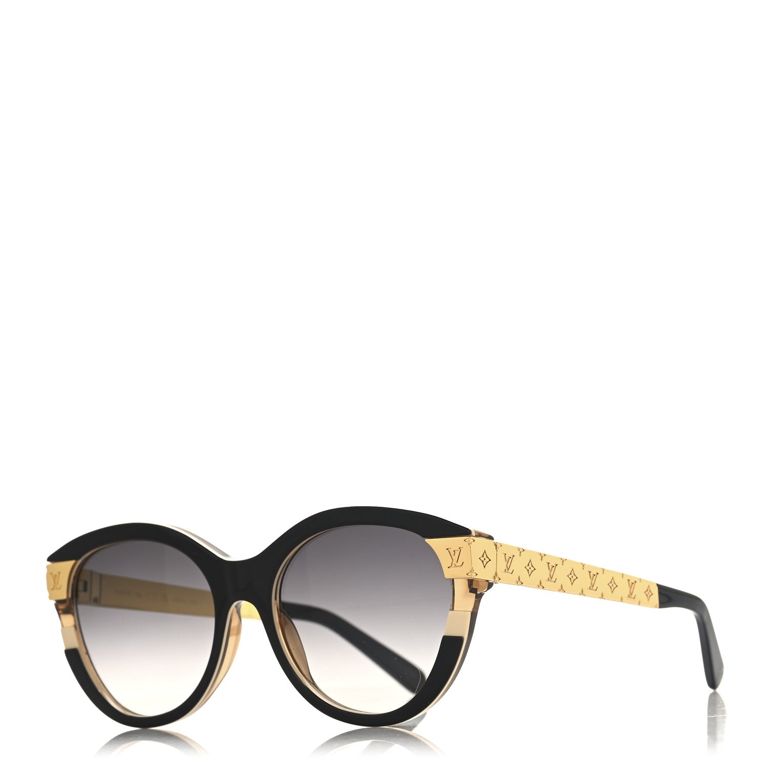 Louis Vuitton Acetate Petit Soupcon Cat Eye Sunglasses Z1857W Black 1 of 7