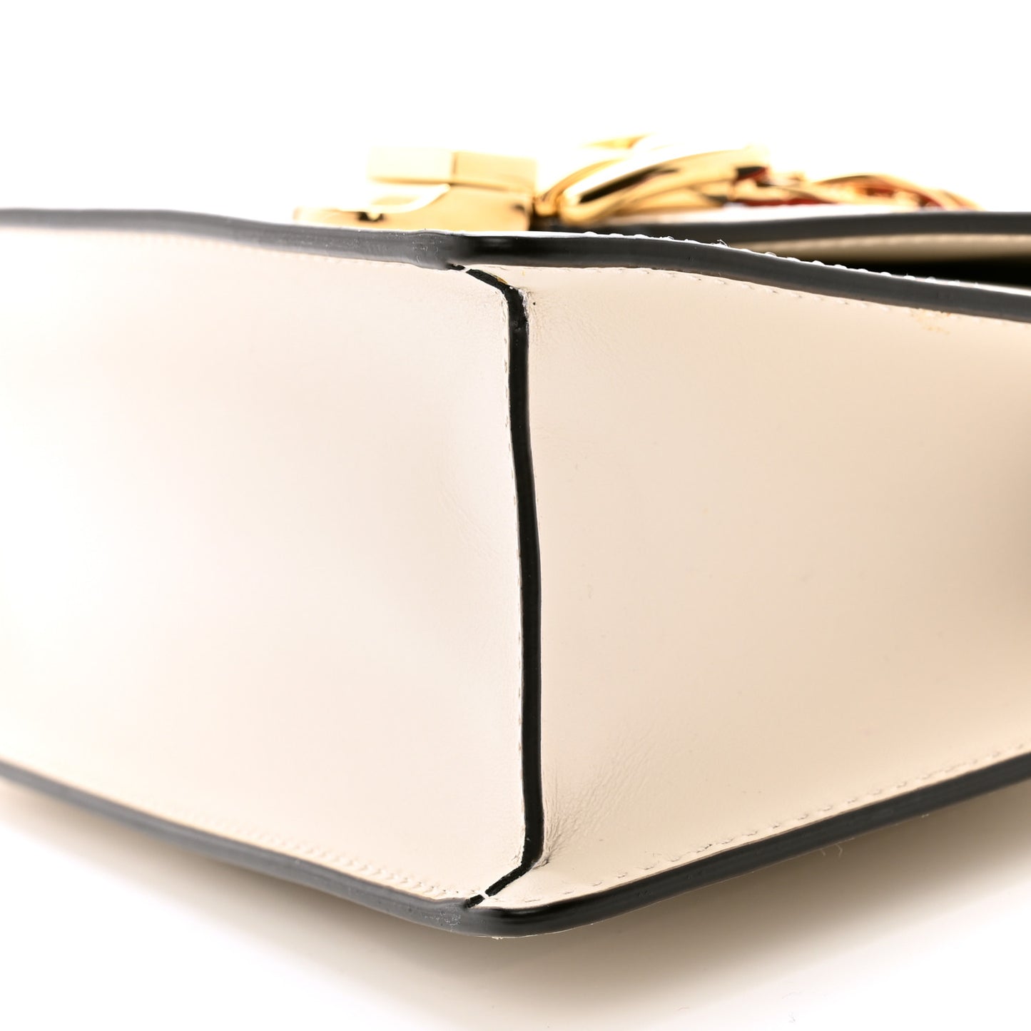 Calfskin Mini Sylvie Top Handle Bag White