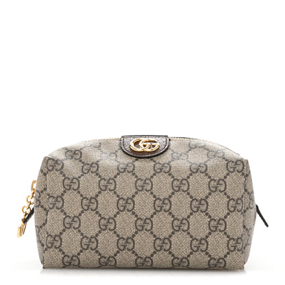 Gucci Soft GG Supreme Monogram Calfskin Medium Ophidia Cosmetic Case Beige Ebony New Acero 1 of 8