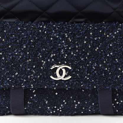 Chanel Tweed Nylon Quilted Astronaut Essentials Backpack Navy 10 of 10