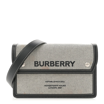 Burberry Cotton Canvas Horseferry Print Crossbody Black 1 of 13