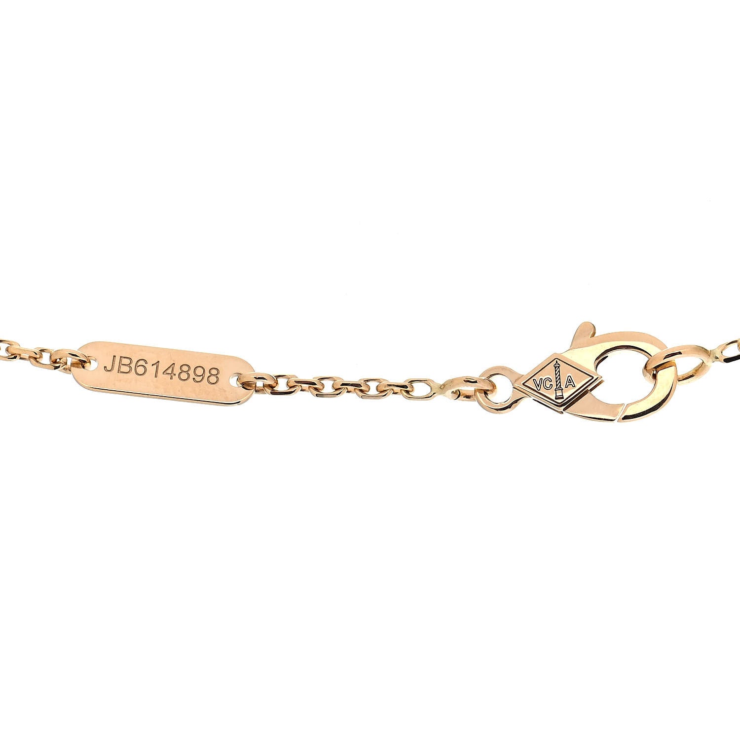 Van Cleef & Arpels 18K Yellow Gold Mother of Pearl Vintage Alhambra Pendant Necklace 3 of 6