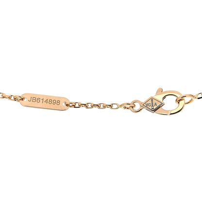 Van Cleef & Arpels 18K Yellow Gold Mother of Pearl Vintage Alhambra Pendant Necklace 3 of 6