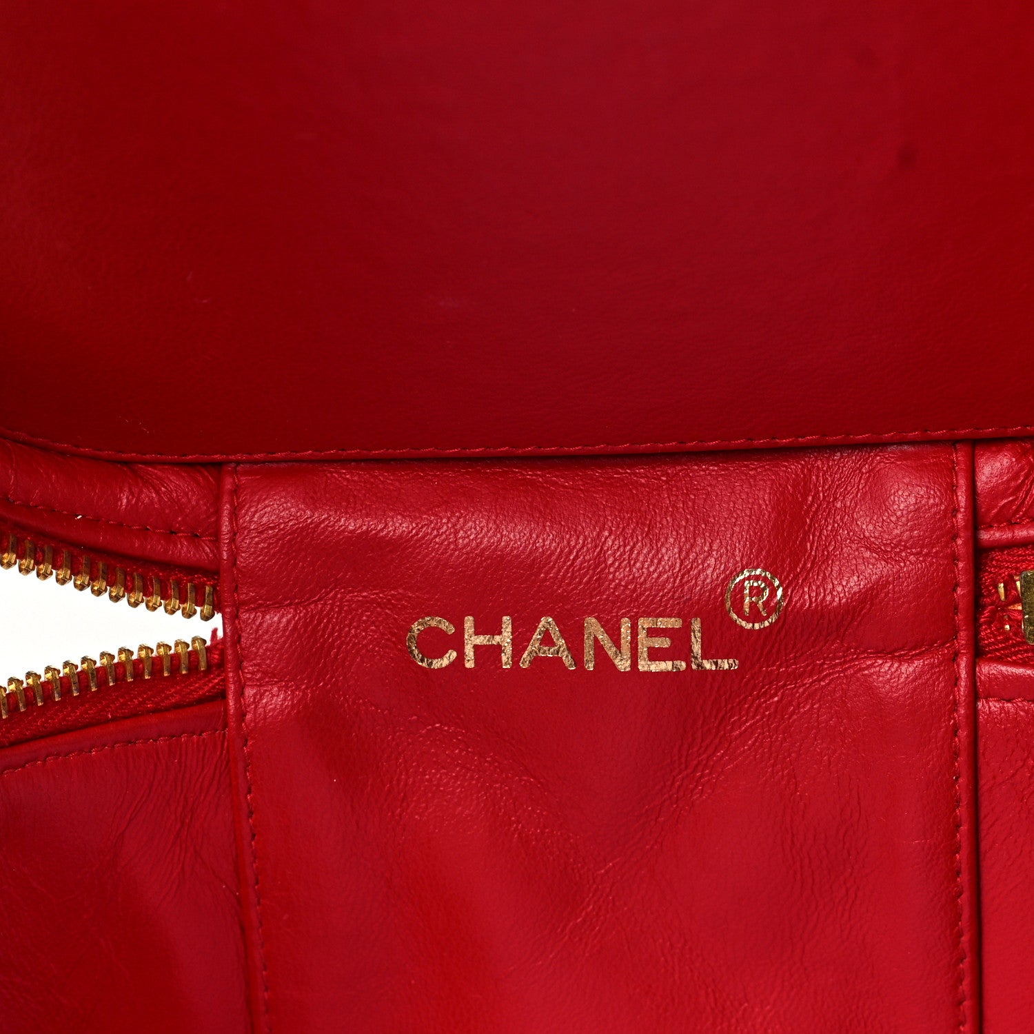 Chanel Lambskin Quilted Vanity Case Red 6 of 11