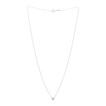 Tiffany Sterling Silver Aquamarine .06ct Elsa Peretti Color by the Yard Pendant Necklace 3 of 4