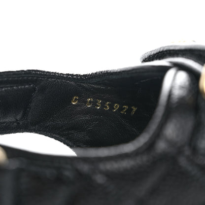 Chanel Grained Calfskin Velcro Dad Sandals 37.5 Black 9 of 10