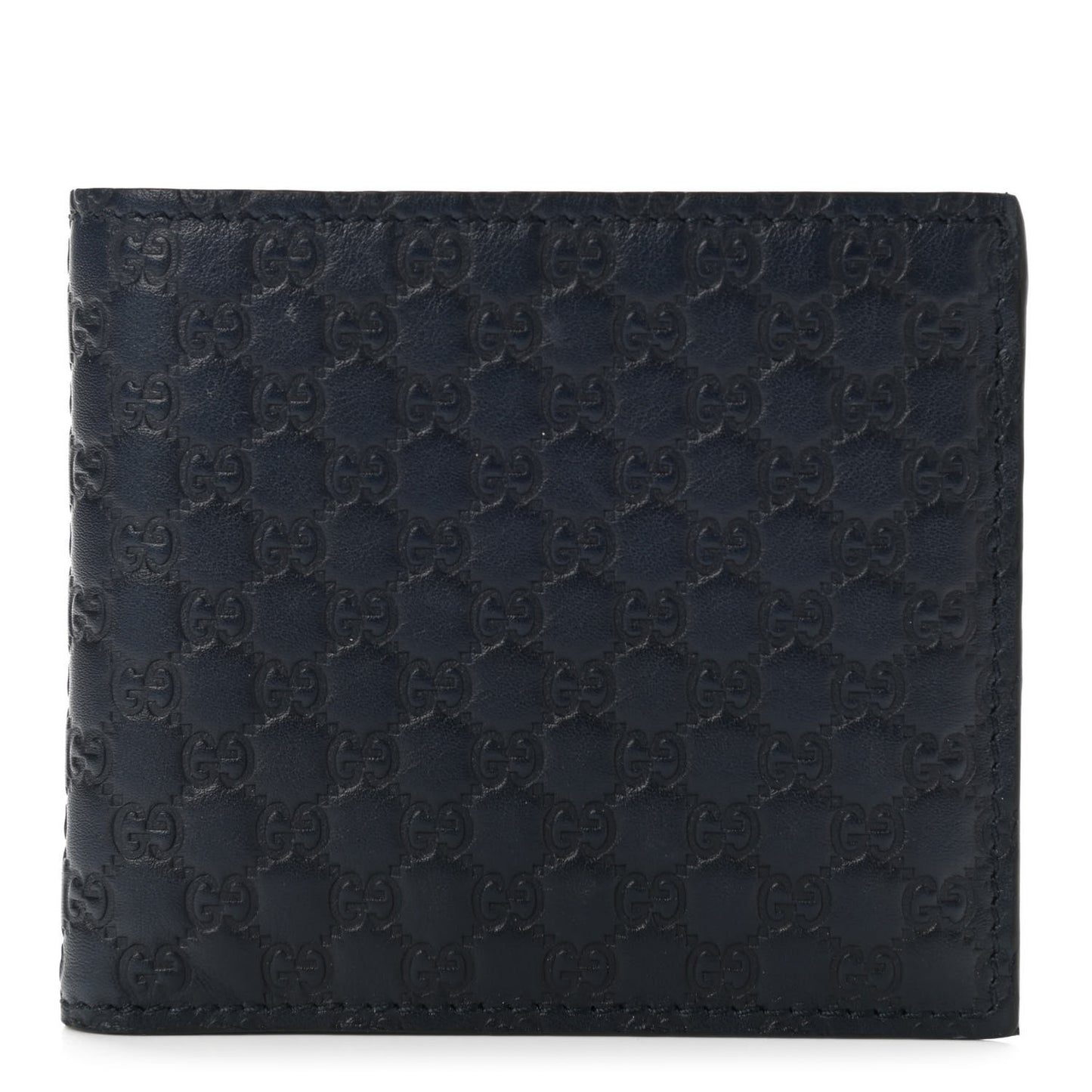 Microguccissima Mens Bi-Fold Wallet Navy