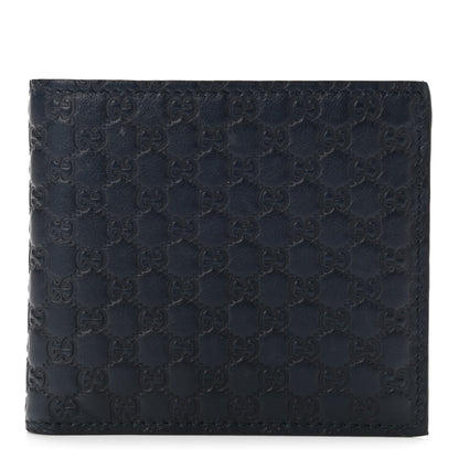 Gucci Microguccissima Mens Bi-Fold Wallet Navy 1 of 9