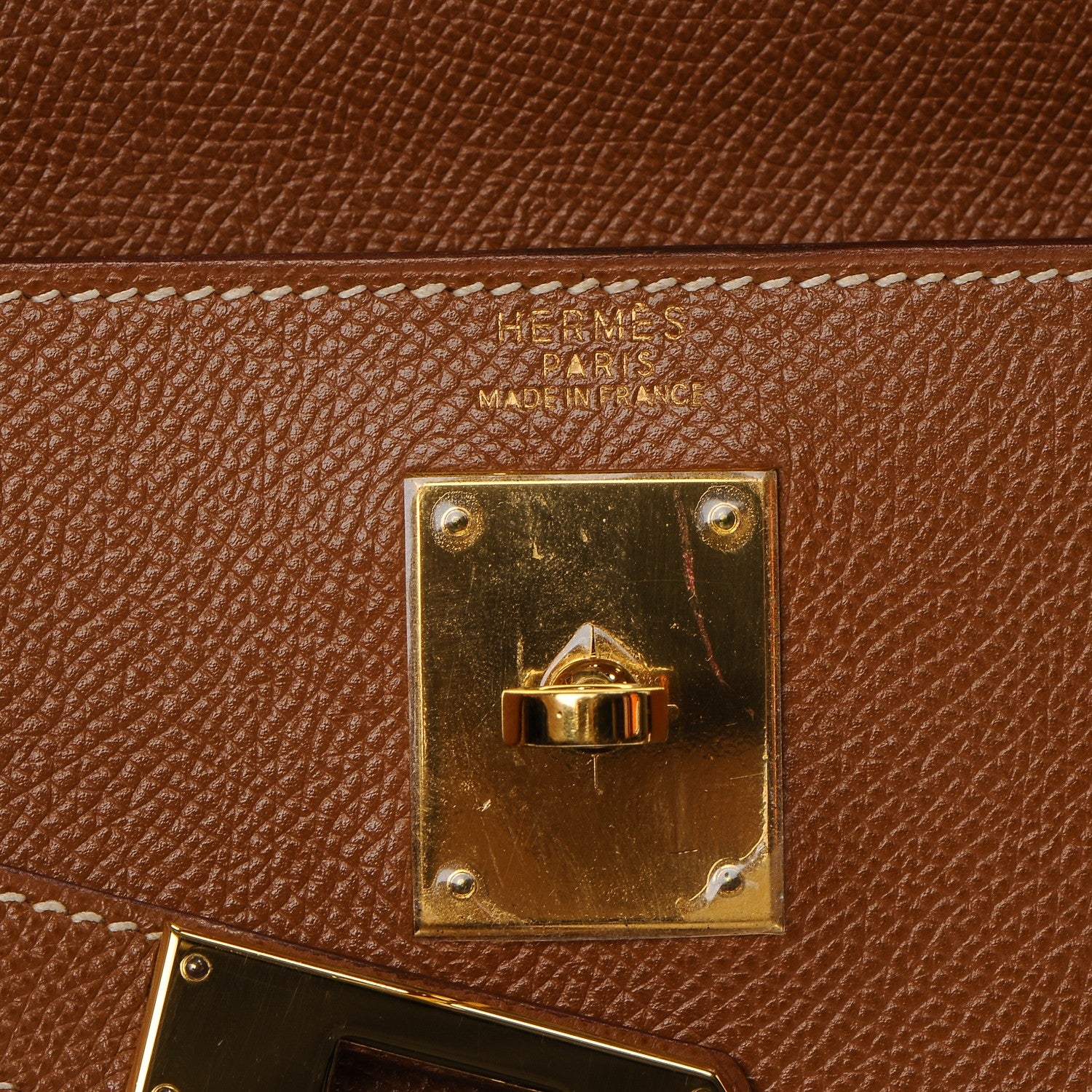 Hermes Courchevel Kelly Sellier 32 Gold 21 of 29